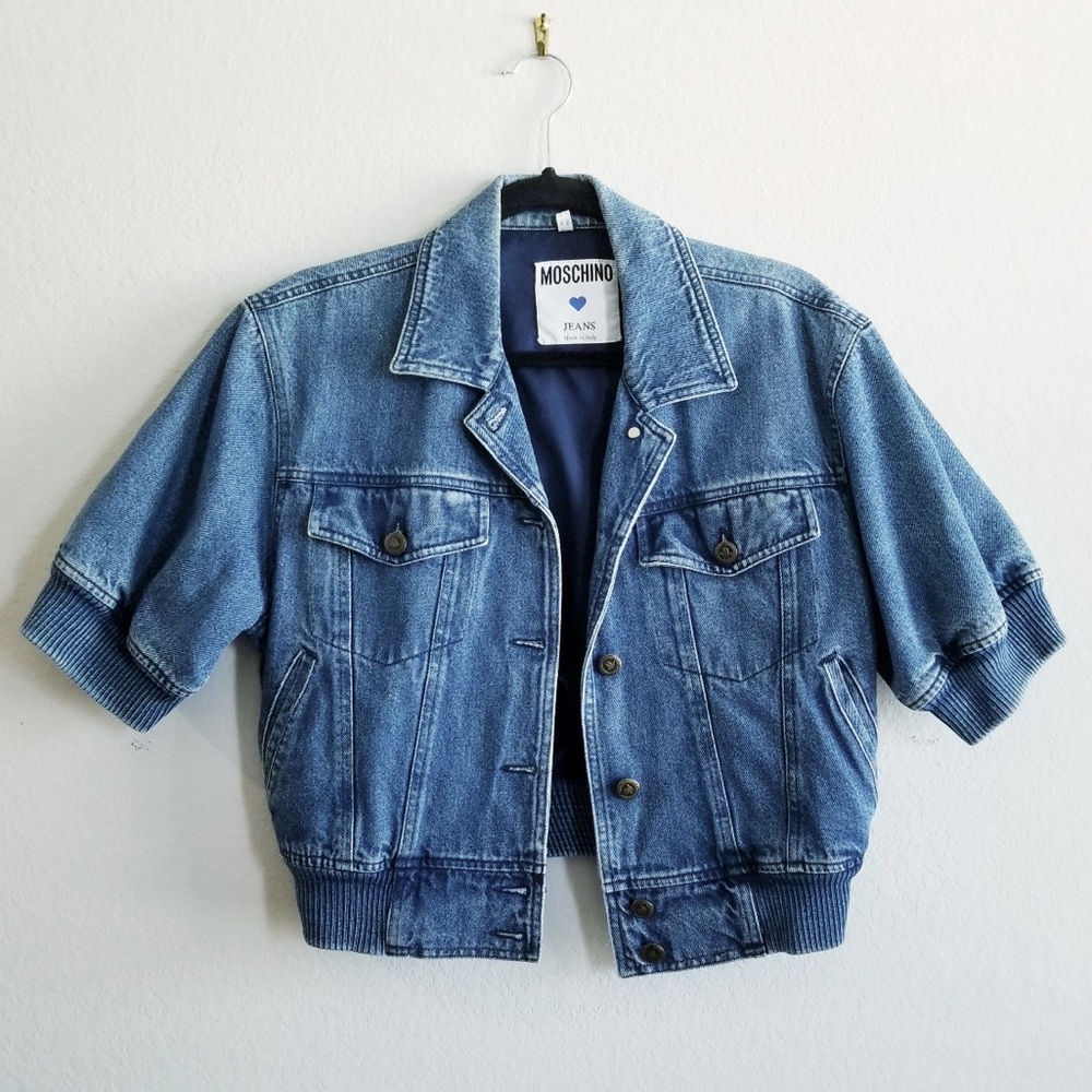 Cropped Vintage Moschino Denim Jacket